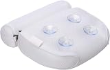 Taylor & Brown Spa Bath Pillow Large 38x35cm White Head Neck Shoulder Back view 5