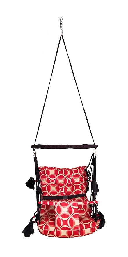 Porwal HSK-2010-RedCeam Hammock (Red and Cream)