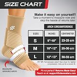 SS Sleeve Stars Ankle Brace Women Men with Removable Strap Beige view 4