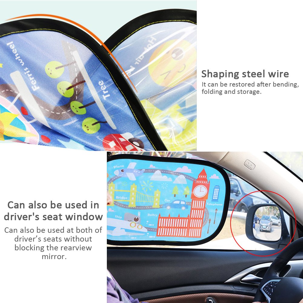 Pare Soleil Voiture Bebe Enfent A 2pcs Pare Soleil Protection Soleil Anti Uv Pour Vitre Laterale Fenetre De Voiture Auto Par Sweetlife Accessoires Auto Et Moto Stationeryonline Co Nz