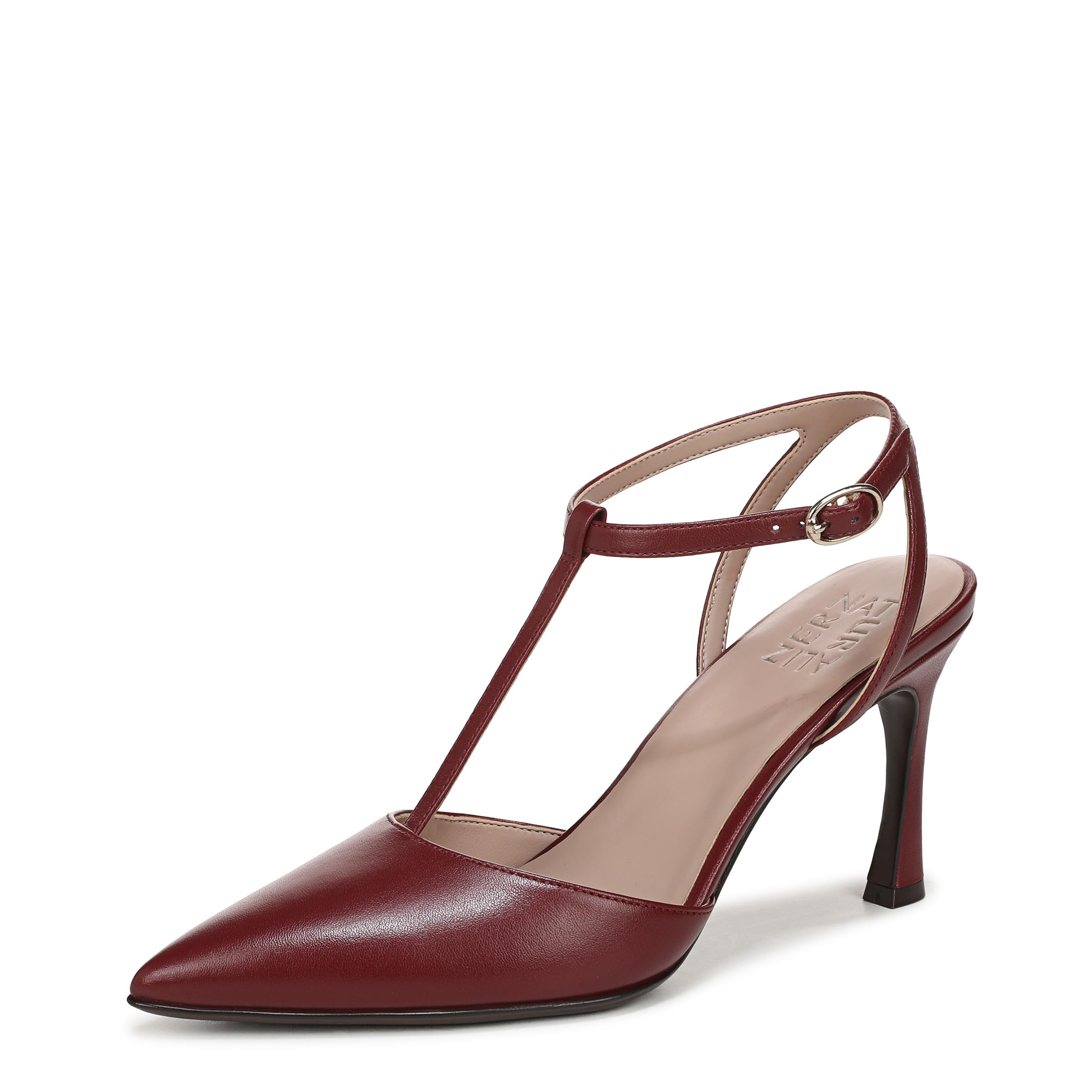 Naturalizer Women’s Astrid Pump Cranberry Red Leather 12 W