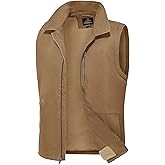 Rdruko Men's Winter Fleece Vest Outerwear Warm Sherpa Lined Cotton Full Zip Casual Work Vest