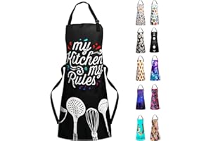 Adjustable Waterproof Apron,Sosolong Apron with 2 Pockets Cooking Kitchen Aprons for Women Men Chef, Adult Gifts
