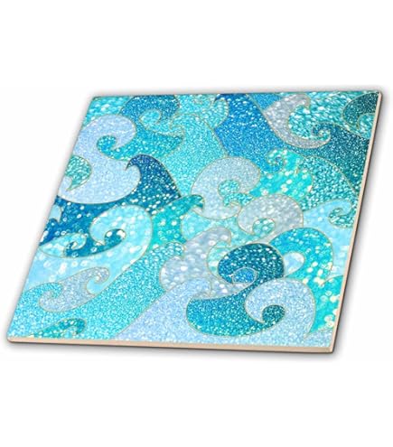 Amazon.com: 3dRose Blue Nautical Sea Shell - Ceramic Tile, 4