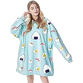 Felicigeely Blanket Hoodie Wearable Blanket Sweatshirt Oversized Hooded Blanket Sweater Gift for Women