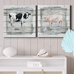 Renditions Gallery Farmhouse Collage Cow and Pig