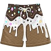 Lyntero Kids Swim Trunks Adjustable Waist Board Beach Shorts Mesh Lining Swimsuits