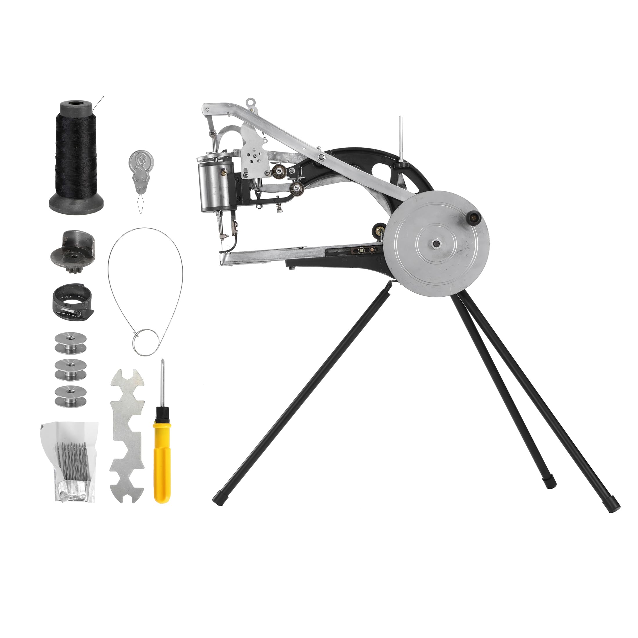 Photo 1 of ** DIRTY**BEAMNOVA Leather Stitching Machine Cobbler Sewing Shoe Repair Tool Equipment Hand Heavy Duty Industrial with Needles Leather Craft Kit, Black