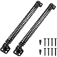 SANKINS 11-1/2" Gate Spring Self Closing Heavy Duty Outdoor Door Spring Automatic Metal Gate Closure Hardware with Adjustable Tool for Wooden and Vinyl Fence, Black, 2 Pcs