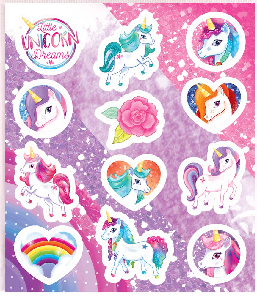 18 X Unicorn Sticker Sheets Kids Girls Party Bags Fillers Pinata Decoration Art & Craft Toys