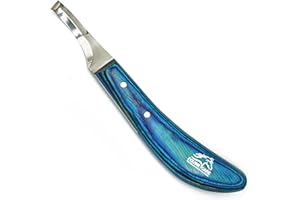 Equine Care Right-Handed Hoof Knife – Double-Ended Farrier Hoof Trimmer with Ultra-Sharp J2 Stainless Steel Blade, Ergonomic Handle – Professional Farrier Tool for Horses, Cows & Farm Livestock