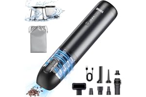 URPiRE Car Vacuum Cleaner High Power,18000PA Rechargeable Handheld Vacuum Cleaner,Single Touch Empty, Type-C Fast Charging,3 in 1 Mini Blower Inflator Pump Vacuum Cleaner for Car,Home (Grey)