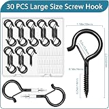 Mckanti Comkrivy 30 Pack Screw Hooks for Outdoor String Lights Q-Hanger Safety view 2