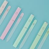 Malva Belle Crystal Glass Nail File Double Sided Tempered Salon Pastel Green 2mm view 5