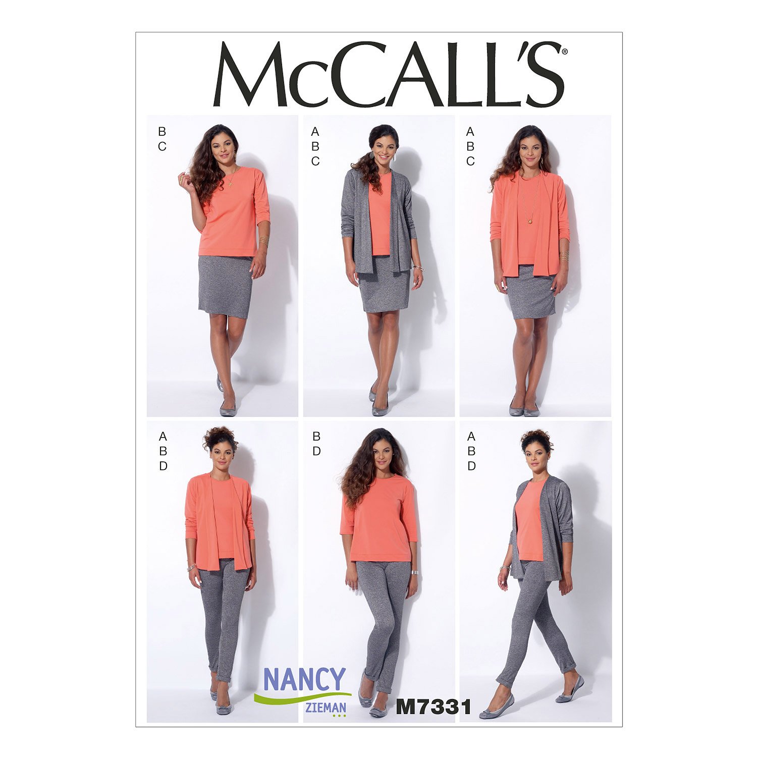 McCall's Patterns 7331 A5 Sizes 6-14 Misses Jacket/Top/Skirt and Pants, Multi-Colour