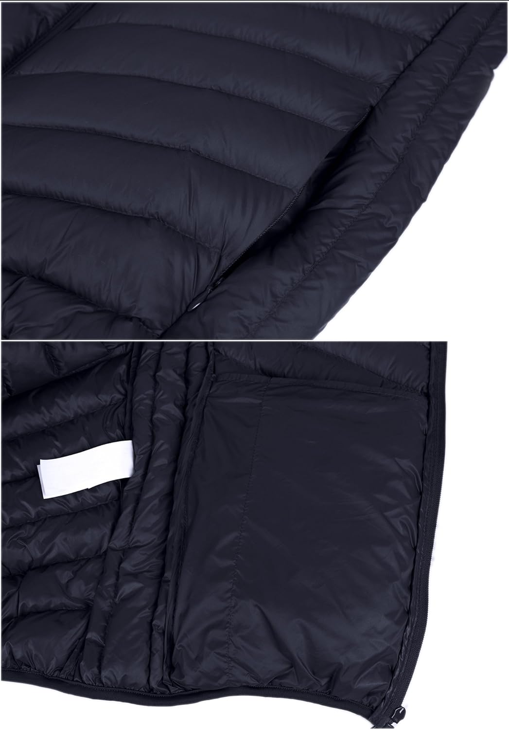 ZSHOW Men's Packable Down Jacket Hooded Lightweight Winter Coat: Clothing