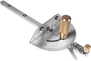 WEN Steel and Brass Premium Miter Gauge, 27 Angle Stops for Table Saws, Router Tables, Band Saws, and Woodworking Tools (WA14
