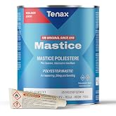 Tenax Travertine Filler &ndash; Buff Colored Polyester Stone Filler for Travertine Repair &ndash; Professional Hole &amp; Crack Repair for Countertops, Tile &amp; Natural Stone Surfaces &ndash; 1 Liter