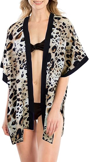 animal print beach cover up