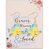 AKTAP Movie Inspired Fl-der Earrings: Hypoallergenic Metal Stud Earrings - Cartoon Fish Fans Gifts Ocean Themed Jewelry