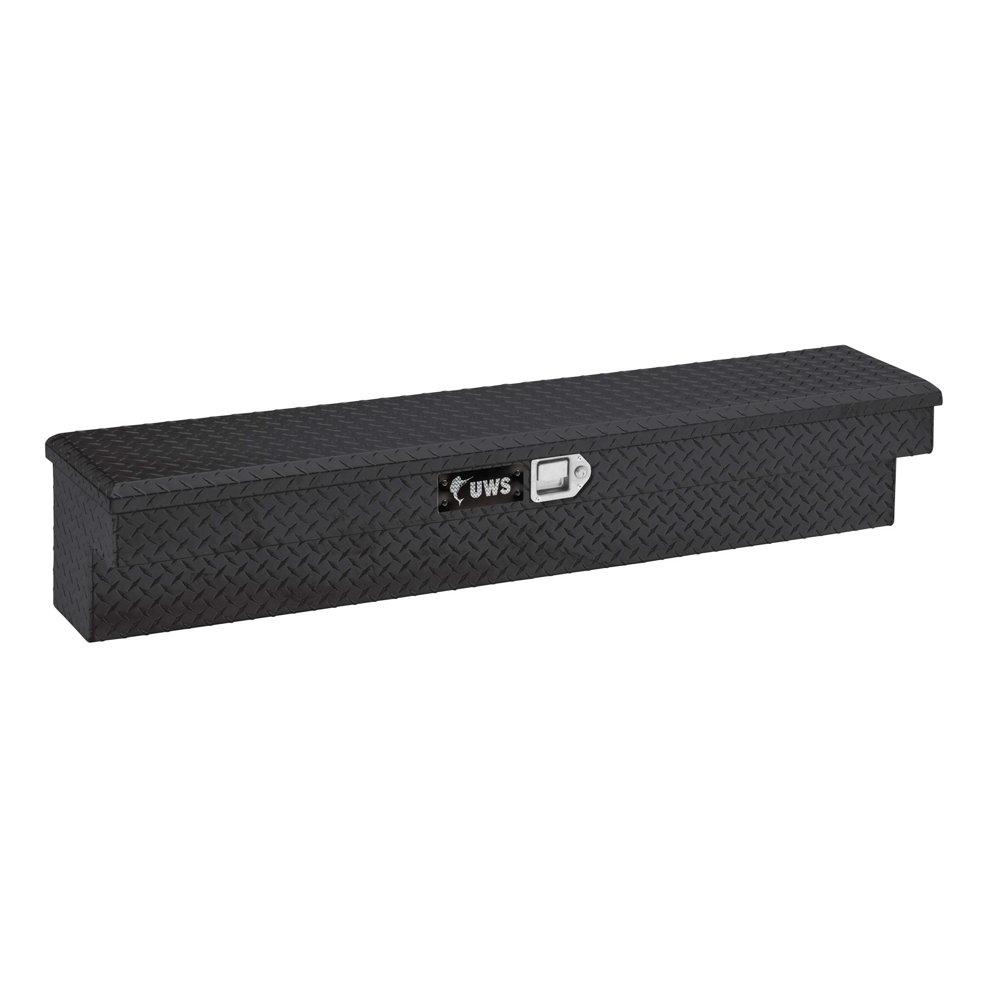 Photo 1 of ***KEYS LOCKED INSIDE TOOL BOX *** UWS EC30122 60-Inch Gloss Black Heavy-Wall Aluminum Truck Side Tool Box, RigidCore Lid