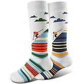 Cimkiz Ski Socks Kids Winter Warm Thermal Snow Socks, Skiing Snowboarding Skating for Toddler Boys and Girls 2 Pairs/3 Pairs