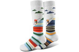 Cimkiz Ski Socks Kids Winter Warm Thermal Snow Socks, Skiing Snowboarding Skating for Toddler Boys and Girls 2 Pairs/3 Pairs