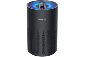 Purivortex Air Purifiers for Bedroom, Quiet Air Purifier with HEPA Filter for Pollen, Smoke, Dust, Pet Dander, Odor, Hair, Ozone Free, Covers Up to 880 Sq Ft, AC400 Black