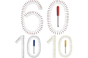 BROYEUR 80PCS Replacement Blades for Cricut Explore Air2/Air 3 /Maker/Maker 3/Expression Cutting Machines -10PCS 30° Fine-Point Blades,60PCS 45° Standard Blaeds,10PCS 60° Deep Cutting Blades