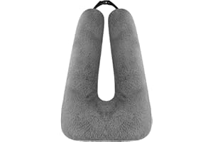 Swemos Travel Pillow, Car Pillow for Kids & Adults - Ergonomic Travel Pillows Sleeping Aid for Neck & Body Support, Car Travel Essentials Pillow on Road Trips-Gray