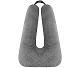Swemos Travel Pillow, Car Pillow for Kids & Adults - Ergonomic Travel Pillows Sleeping Aid for Neck & Body Support, Car Travel Essentials Pillow on Road Trips-Gray