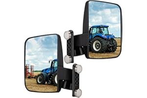 ANIRUDH Universal Magnetic Tractor Mirrors - Strong Magnetic Side Mirrors for Tractors, Forklifts, Lawn Mowers, Golf Carts, C