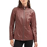Bigardini Women's Italian Genuine Leather Jacket - Real Lambskin Leather Jacket for Women