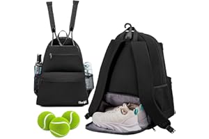 Sucipi Tennis Bag Professional Tennis Backpack for Men and Women Racket Bags Holds 2 Rackets with Ventilated Shoe Compartment