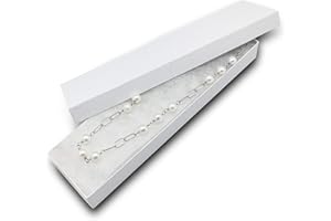 THEDISPLAYGUYS FOR YOUR MODERN LIVING TheDisplayGuys - 25-Pack #82 Kraft Paper Cardboard Gift Boxes/Jewelry Cases w. Cotton Padding & Lid - White Swirl - (8.0" x 2.0" x 1.0")