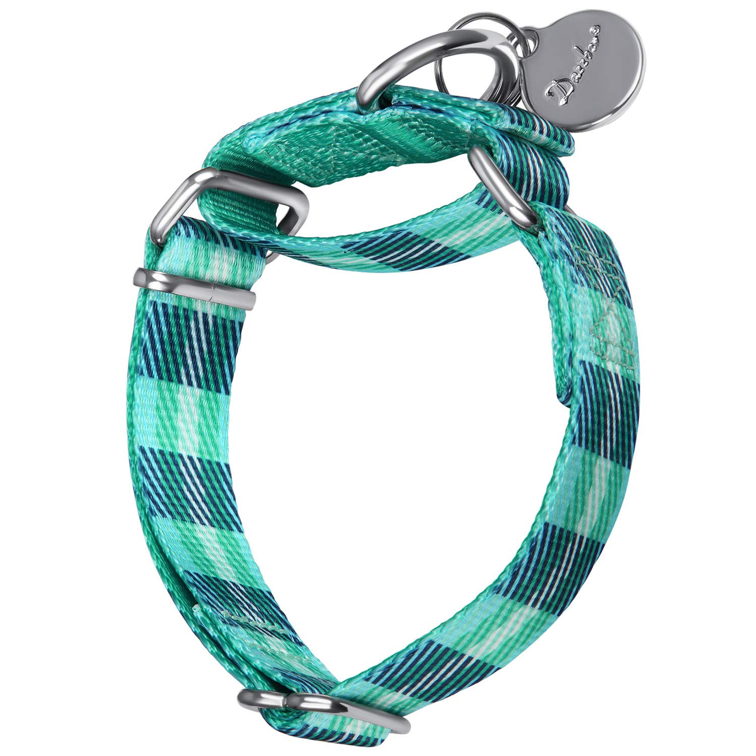 Dazzber Martingale Collars for Dogs – Soft Adjustable Dog Collar, Durable D-ring Heavy Duty, Choke Collar for Large Medium Small Dogs (Large, Twill Plaid) — image 1