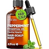 Gya Labs Peppermint Essential Oil - 4 Fl Oz - for Hair, Skin, Diffuser, Aromatherapy & DIY Candle Making Scent