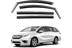 GrandWheel Co Smoke Tinted in-Channel Side Window Vent Visor Deflectors Rain Guards Compatible with Honda Odyssey 2018-2023 - 4pcs. GW0201