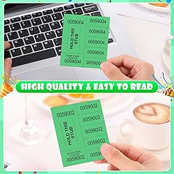 Kosiz 1000 Sheets 5 Bid Raffle Ticket Numbers