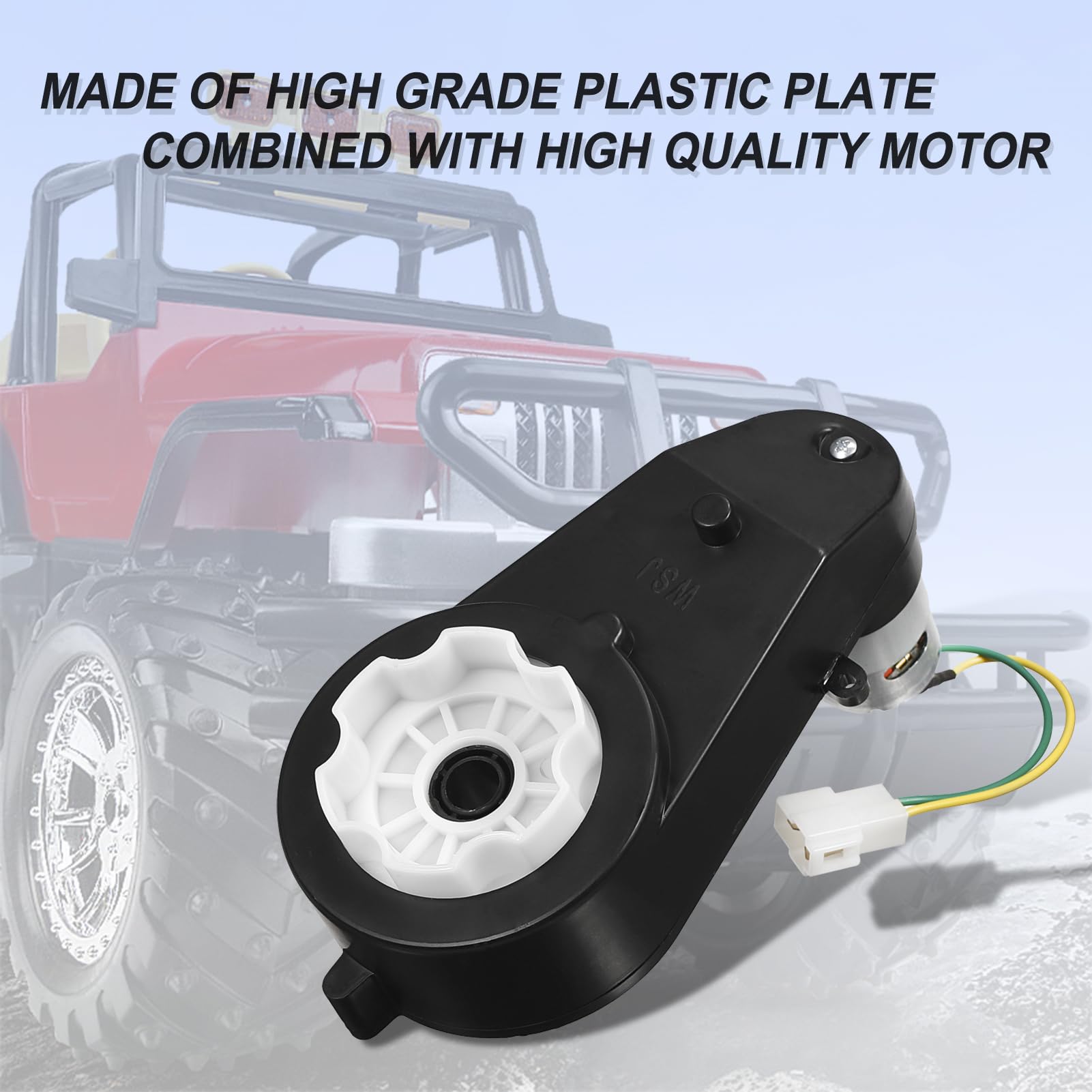 12V Ride On Upgrade Motor Gearbox 2Pcs12V RS550 40000RPM Powered Wheels Electric Motor High Speed Engine Jeep Kid Trax Upgrade Replacement Parts