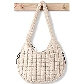 Puffer Tote Bag for Women Large Quilted Tote Bag Quilted Carryall Bag Soft Puffy Crossbody Bag Hobo Handbags Puff Purse