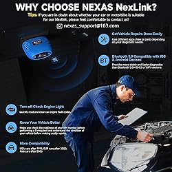 NEXAS NexLINK Bluetooth OBD2 Scanner for Car