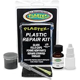 Plastex Plastic Repair Kits - Easily Glue, Repair or Remake Broken Plastic, Fiberglass, Wood &amp; More! (Small Black Travel Size Kit)