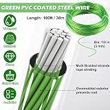 hannger Garden Wire Kit 53pcs PVC Coated Steel Cable Turnbuckles Climbing Plant view 3