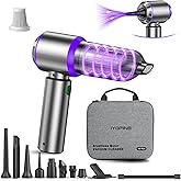 IYOFINE Vacuum/Air Duster 80,000RPM Super Power Mini Car Vacuum Cleaner 4-in-1 air Blower Gun Air Duster & Air Blower & Pump 