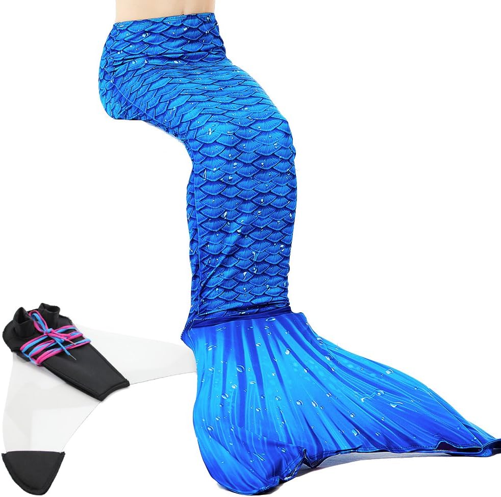 Coole Meerjungfrau Flossen Für Mädchen - Badeanzug Mit Monoflosse In Schwarz