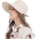 Wide Large Brim Sun Hat Summer UV Protection Thin Hat 2 in 1 Beach Sun Hat