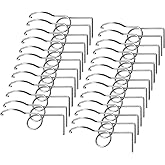 Stainless Steel Wire Door Cage Latches, Right, 25 Pack | for Fixing Pet Wire Crate Latch Lock, Small Animal Cage Door Hook