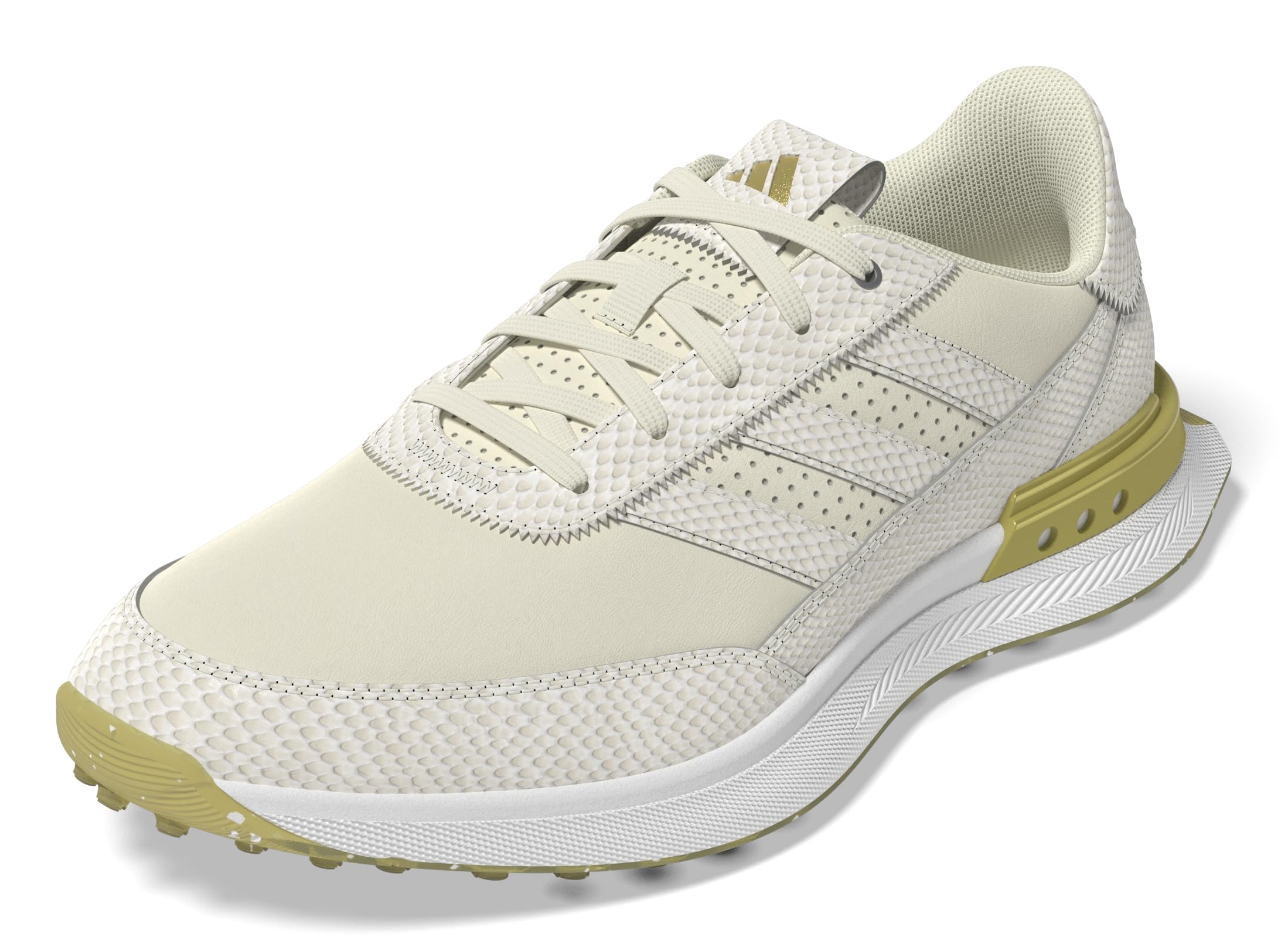 adidas Women’s S2G 25 Leather Spikeless Shoes, Off White/Gold Metallic/Gum 4, 5.5