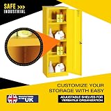 The Products Store Flammable Substance Cabinet COSHH Chemical Storage 3 Shelves view 4
